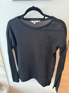 BB Dakota Black Long Sleeve Crewneck Top